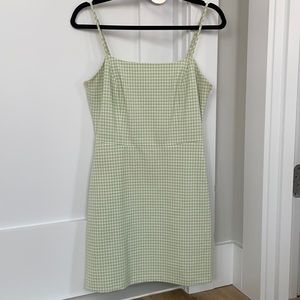 Green Plaid Minidress